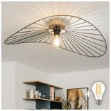  Brilagi - LED plafonski luster CERIA WIRE 1xE27/40W/230V 60x80 cm crna/hrast | Eponuda.com