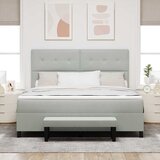  s opruga kutije Svijetlo siva 200 x 180 cm Baršun | shoptok.hr