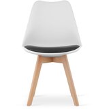 Brandless MARK Stolica crno-bijela s prirodnim nogama | shoptok.hr