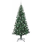  Umjetno predsvijetljeno božićno drvce Zelena 240 cm PVC i metal | shoptok.hr