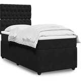 vidaXL Box spring krevet s madracem crni 100x200 cm baršunasti | shoptok.hr
