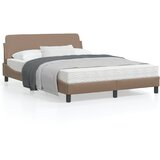 vidaXL Posteljni okvir z vzglavjem kapučino 140x190 cm umetno usnje, (21072535) | Shoptok.si