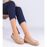 Gemre Beige women's eco-suede loafers Sevilia | Shoptok.si
