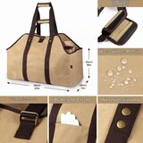 BONTHEE XXL torba za drva iz platna 58×28×45 cm | Shoptok.si