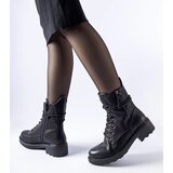 Gemre Black ankle boots with decorative zipper Emarese | shoptok.hr