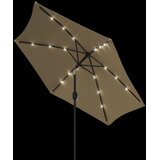  Vrtni suncobran s LED svjetlima i čeličnom šipkom 300 cm bež | shoptok.hr