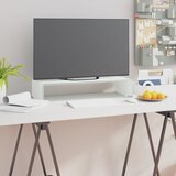 vidaXL Stojalo za TV / ekran stekleno belo 60x25x11 cm Cene
