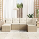 vidaXL set od 8 komada vrtnih kauča s jastučićima smeđi poli ratan | shoptok.hr