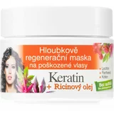 Bione Cosmetics Keratin + Ricinový olej regeneracijska maska za lase 260 ml
