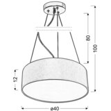 Lesnina XXXL VISEČA SVETILKA 40/40/100 cm 40 W E27 | Shoptok.si