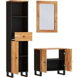  3-dijelni set kupaonskog namještaja od masivnog bagremovog drva | shoptok.hr