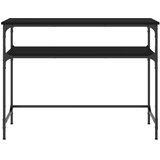  Konzolni stol crni 100 x 35,5 x 75 cm od konstruiranog drva | Shoptok.si