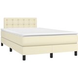  s oprugama i madracem krem 120x200 cm od umjetne kože | shoptok.hr