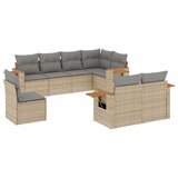  8-dijelni set vrtnih sofa od poliratana s jastucima bež | shoptok.hr