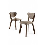 Hanah home set stolica (4 komada) arfe cappuccino brown Cene