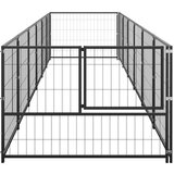 vidaXL kavez za pse crni 6 m² čelični | shoptok.hr