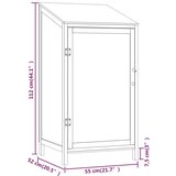  Vrtno spremište smeđe 55 x 52 x 112 cm od masivne jelovine | shoptok.hr