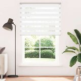 vidaXL Zebra senčilo bela 145x230 cm tkanina širina 140,9cm poliester | Shoptok.si