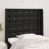  Uzglavlje s ušima crni 83x16x118/128 cm od umjetne kože Cijene