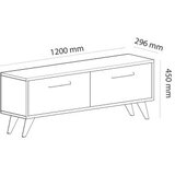 Hanah home TV polica Melisa White Anthracite