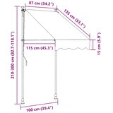 Tenda na ručno uvlačenje 100 cm plavo-bijela prugasta | Eponuda.ba