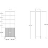 Hanah home polica za knjige lido sapphire oak antracite | ePonuda.com