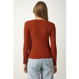  Women's Tile Square Collar Corduroy Knitted Blouse | Shoptok.si