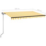 Automatska tenda sa senzorom LED 400x350 cm žuto-bijela | shoptok.hr