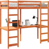  Okvir kreveta na kat bez madraca smeđi 75x190 cm od borovine | Shoptok.si