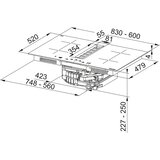 Faber GALILEO SLIM RING A600 (odzračevalna izvedba) indukcijska kuhalna plošča z vgrajeno napo | Shoptok.si