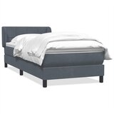 Box Spring krevet s madracem tamno sivi 80x210 cm baršun | shoptok.hr