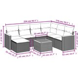  8-dijelni set vrtnih sofa od poliratana s jastucima crni | shoptok.hr