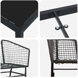vidaXL 3-dijelni set za blagovanje u vrtu crni poliratan | shoptok.hr