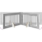  Vrata za pse z stojali 4 pcs Siva Sonoma 100 x 60 cm, (5000232755) | Shoptok.si