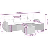  6-dijelni set vrtnih sofa s jastucima bež od poliratana | shoptok.hr