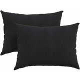 vidaXL Blazine za kavč 2 pcs Črna 70 x 50 cm Žametna tkanina, (5000083429) | Shoptok.si
