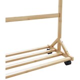  Stalak za odjeću s kukama i kotačima 100x35x157 cm bambus | shoptok.hr
