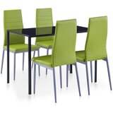 vidaXL Jedilna garnitura 5-delna zelena | Shoptok.si