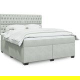 vidaXL Krevet s oprugama i madracem svjetlosivi 180x200 cm baršunasti | shoptok.hr