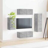  Komplet TV omaric 3 pcs Betonsko siva Konstruiran les - - Siva - 51.13 - 30 x 31 x 100 cm - 2025-vidaXL-Uvoz_2 | Shoptok.si