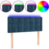 Maison Chic led posteljno vzglavje - vzglavna omarica - nočna omarica temno modro 90x5x78/88 cm žamet, (21713206) Cene
