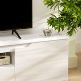  Niski TV ormarić visoki sjaj za TV do 65 3 pretinca ladica 160 x 38 x 43 cm bijela | shoptok.hr