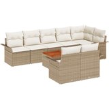  Vrtna garnitura - 3-dijelni set vrtnih sofa s jastučićima bež poli ratan akacija | shoptok.hr