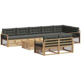vidaXL Zunanja garnitura za sedenje 9 pcs Bela in antracit Poliester, (5000279850) | Shoptok.si