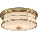 Elstead Lighting Elstead Quoizel Guardian Cilindrična stropna svetilka, barvana naravna medenina, IP44, (22098102) | Shoptok.si