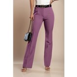 Fenzy Elegantne Dolge Hlače Z Ravnimi Hlačnicami, Temno Roza | Shoptok.si