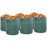 vidaXL Vreče za odpadke za vrt z ročaji 12 kosov Zložljive okrogle zelene 120 L, (22046491) | Shoptok.si