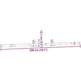 vidaXL Komplet opreme za drsna vrata 200 cm jeklo črne barve | Shoptok.si