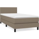 vidaXL Krevet s oprugama i madracem smeđesivi 90x200 cm od tkanine Cijene