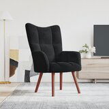 The Living Store Stol za sproščanje črn žamet - Stol Za Sproščanje, (21485317) | Shoptok.si